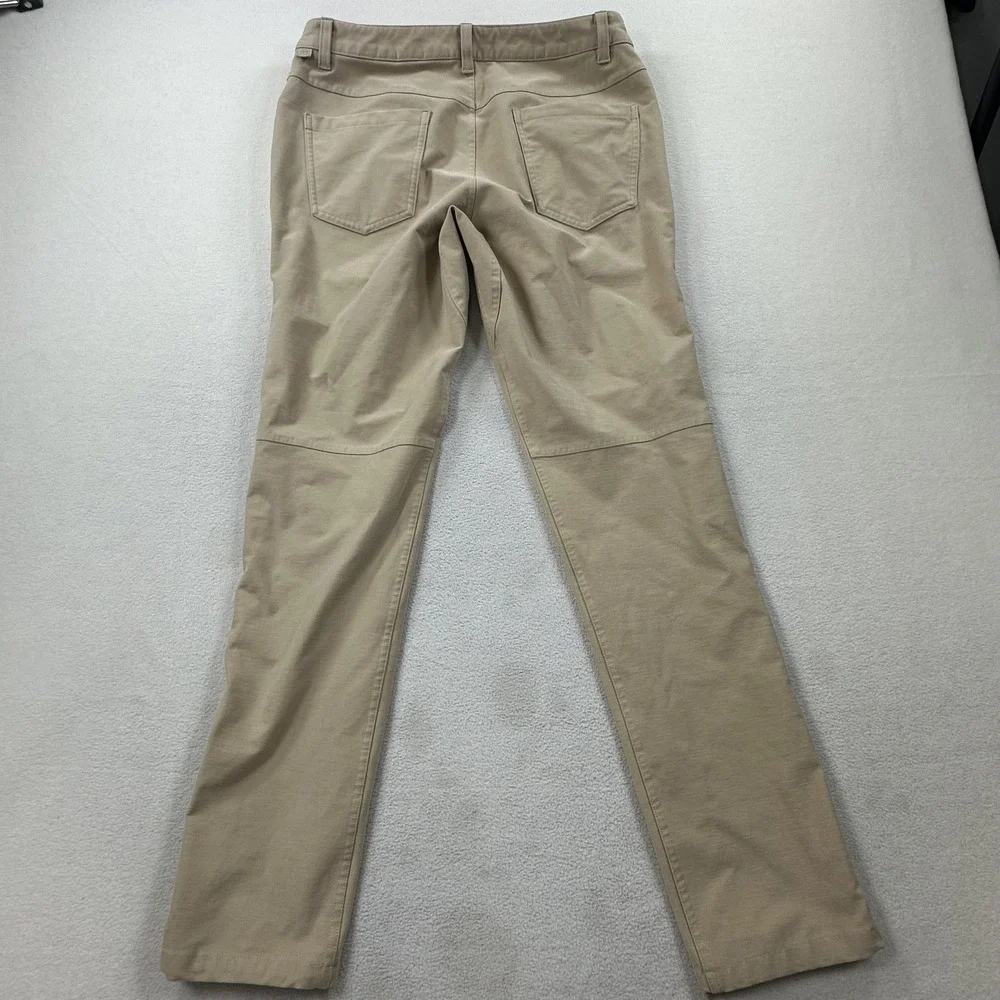 Lululemon ABC Pants Mens 31 Beige Slim Fit Utilitech Stretch Performance Golf